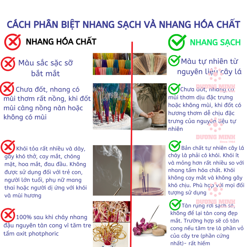 Hương sạch Dương Minh nhang ngắn 20cm 30cm 40cm