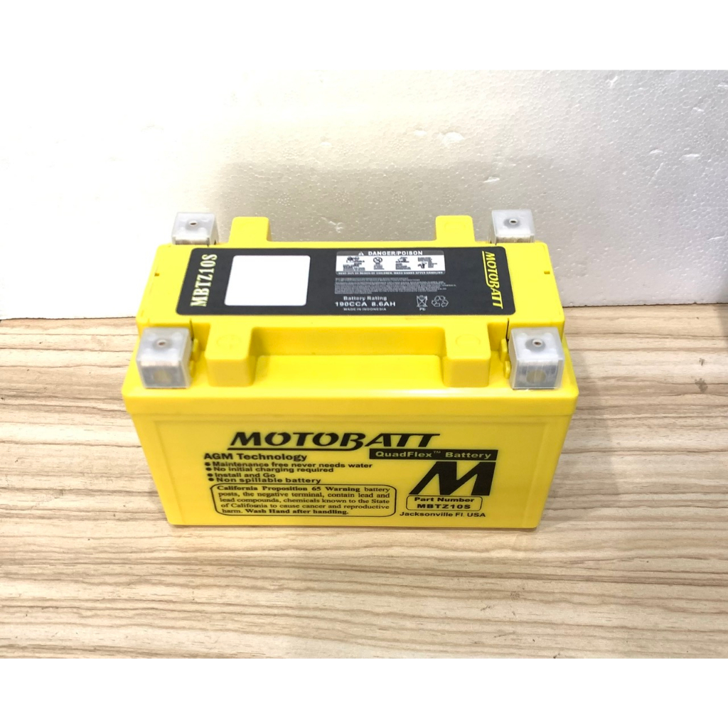 Bình ắc quy 12V Quadflex Motobatt MBTZ10S dùng cho xe phân khối lớn