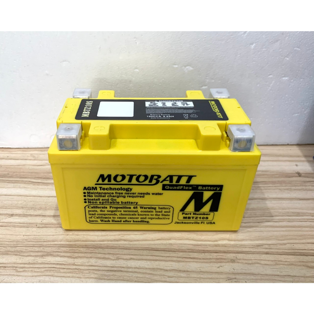 Bình ắc quy 12V Quadflex Motobatt MBTZ10S dùng cho xe phân khối lớn