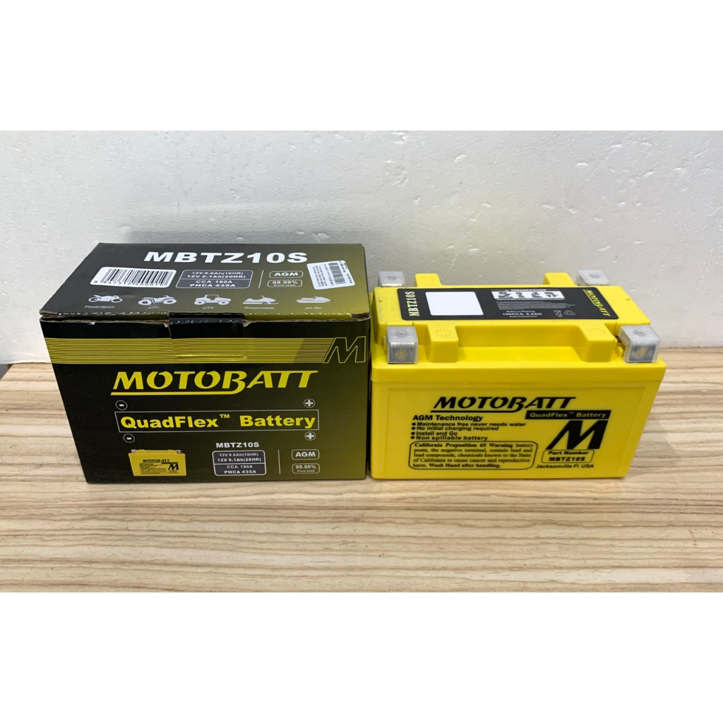 Bình ắc quy 12V Quadflex Motobatt MBTZ10S dùng cho xe phân khối lớn