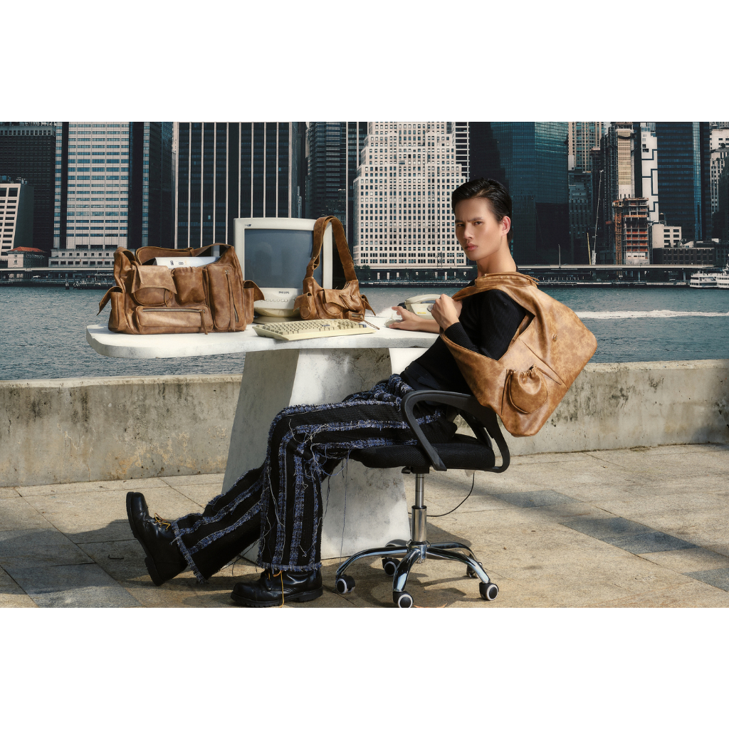 Túi xách C5-POCKET size nhỏ  màu nâu - CHAUTFIFTH