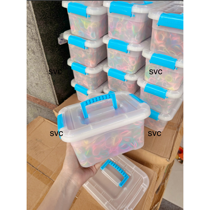 4000 THUN BUỘC TÓC TẶNG KÈM THÙNG NHỰA