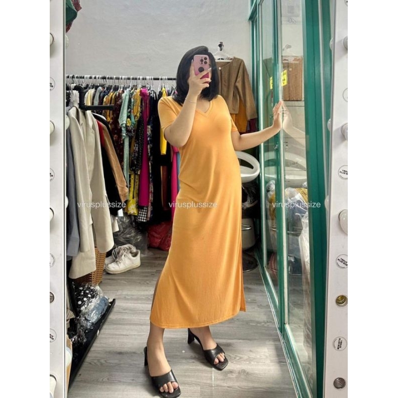 [virusplussize]Đầm thun lụa Fashion NOVA xuất xịn bigsize