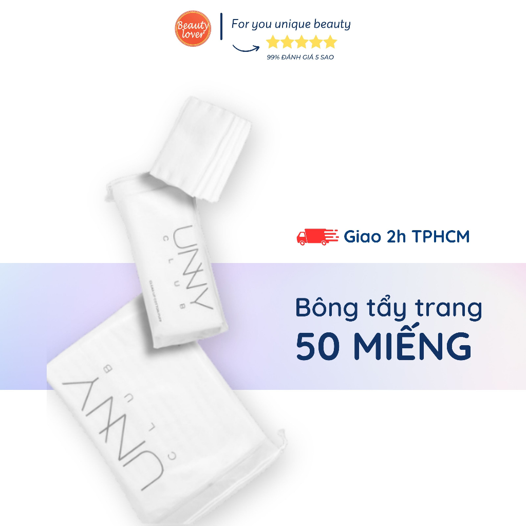 Bông tẩy trang 50 miếng, btt cotton pad - Beauty Lover