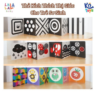 Bộ thẻ ziczac - decal - flashcard kích thích thị giác trí não cho trẻ sơ sinh - lalala baby
