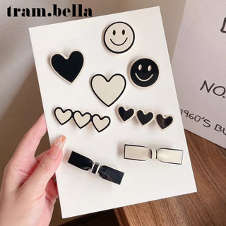 Kẹp tóc mái đen trắng tram.bella