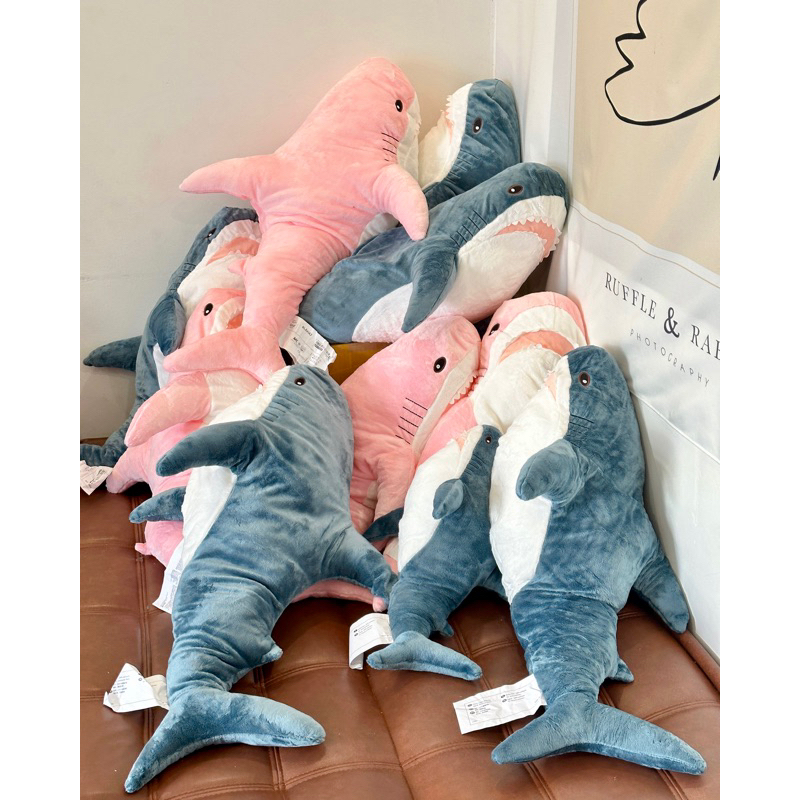 Gấu bông cá mập shark xanh size to ôm ngủ decor phòng dễ thương cho bé|Gauxinhcorner