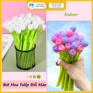 Bút Bi Hoa Tulip Đổi Màu Khi Ra Nắng  Mực Đen Ngòi 0.5mm Hình Hoa Tulip Thay Đổi Màu Vui Nhộn CUTE SHOP