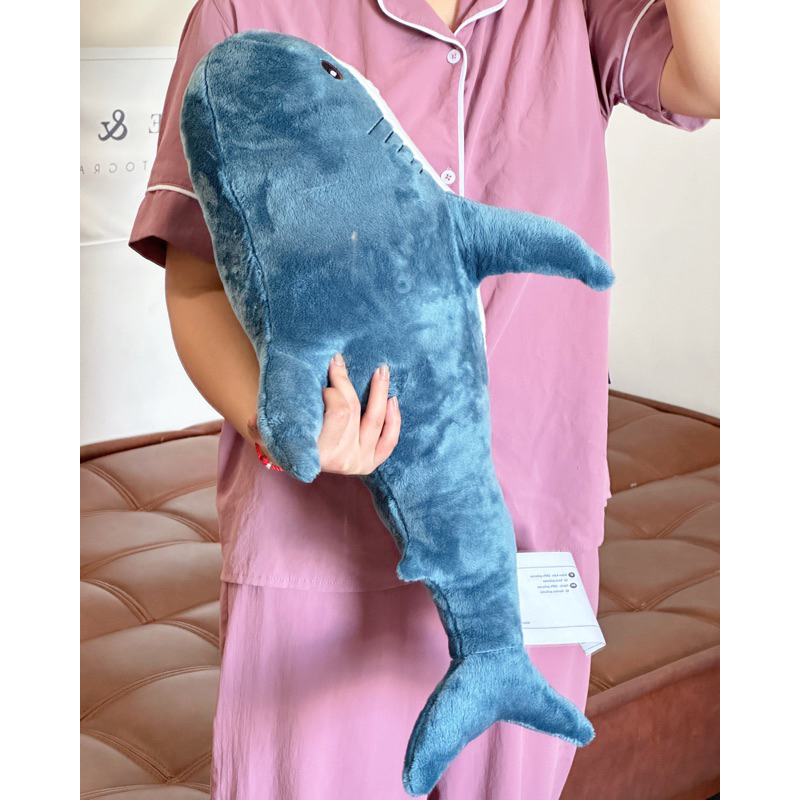 Gấu bông cá mập shark xanh size to ôm ngủ decor phòng dễ thương cho bé|Gauxinhcorner