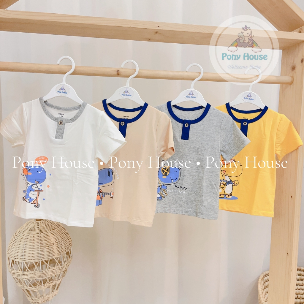 Áo Cộc Dokma Bổ Trụ Chất Cotton Mềm Mát Cho Bé Trai Size 6-9M Đến 24-36M