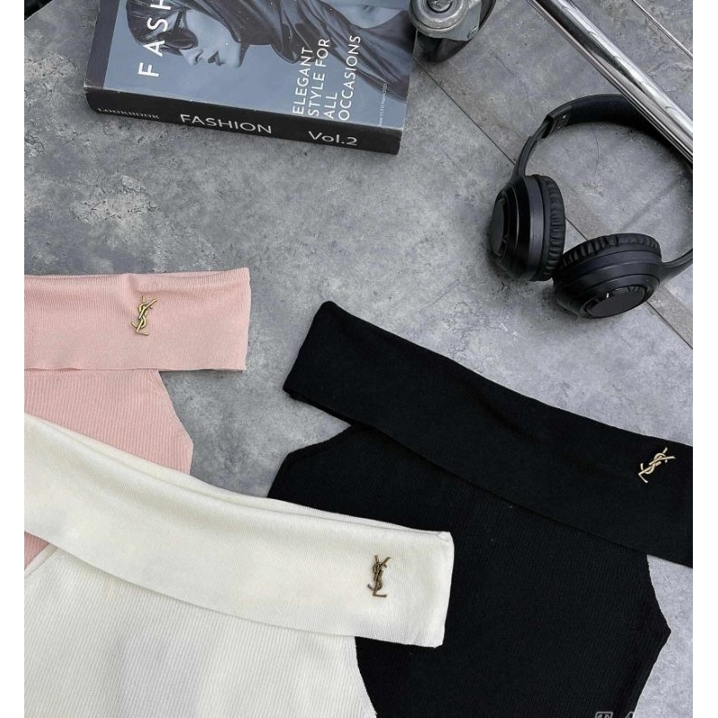 Áo len ngang vai kèm tag hàng QC