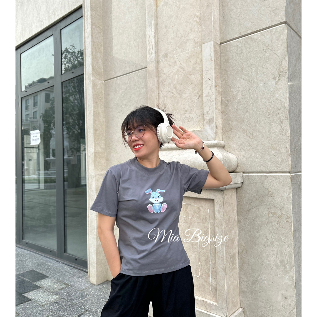 Áo baby tee thỏ hồng cotton bigsize - MiaVN