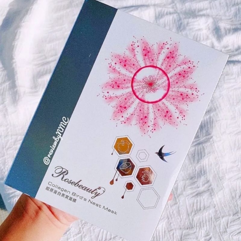 Hộp 10 Miếng Mặt Nạ Yến Tươi Collagen Rosebeauty , Trắng Da , Căng Mướt