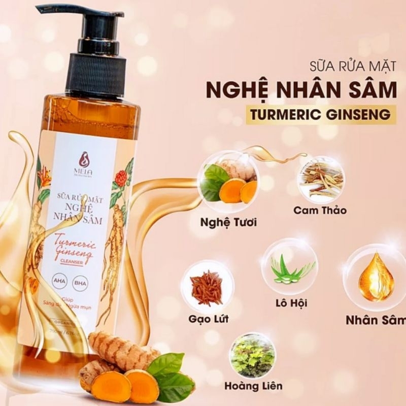 Sữa Rửa Mặt Nghệ Nhân Sâm Mela 200ml