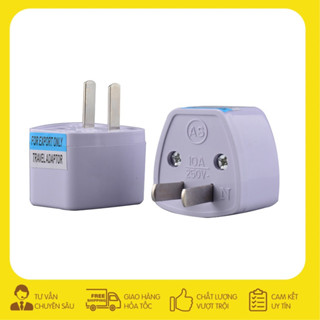 Ổ cắm chuyển đổi TOURISM từ 3 chân sang 2 chân màu trắng