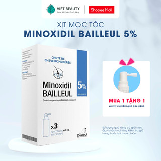 Xịt mọc tóc Minoxidil Bailleul 2% và 5%-NHẬP KHẨU PHÁP-NGĂN RỤNG TÓC, KÍCH THÍCH MỌC TÓC-HSD 2025, 2026