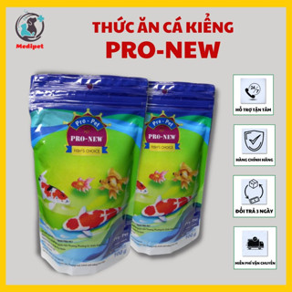 Thức ăn cá cảnh Pronew cám cá kiểng cá beta, guppy, 7 màu, cá vàng túi 100g - Medipet