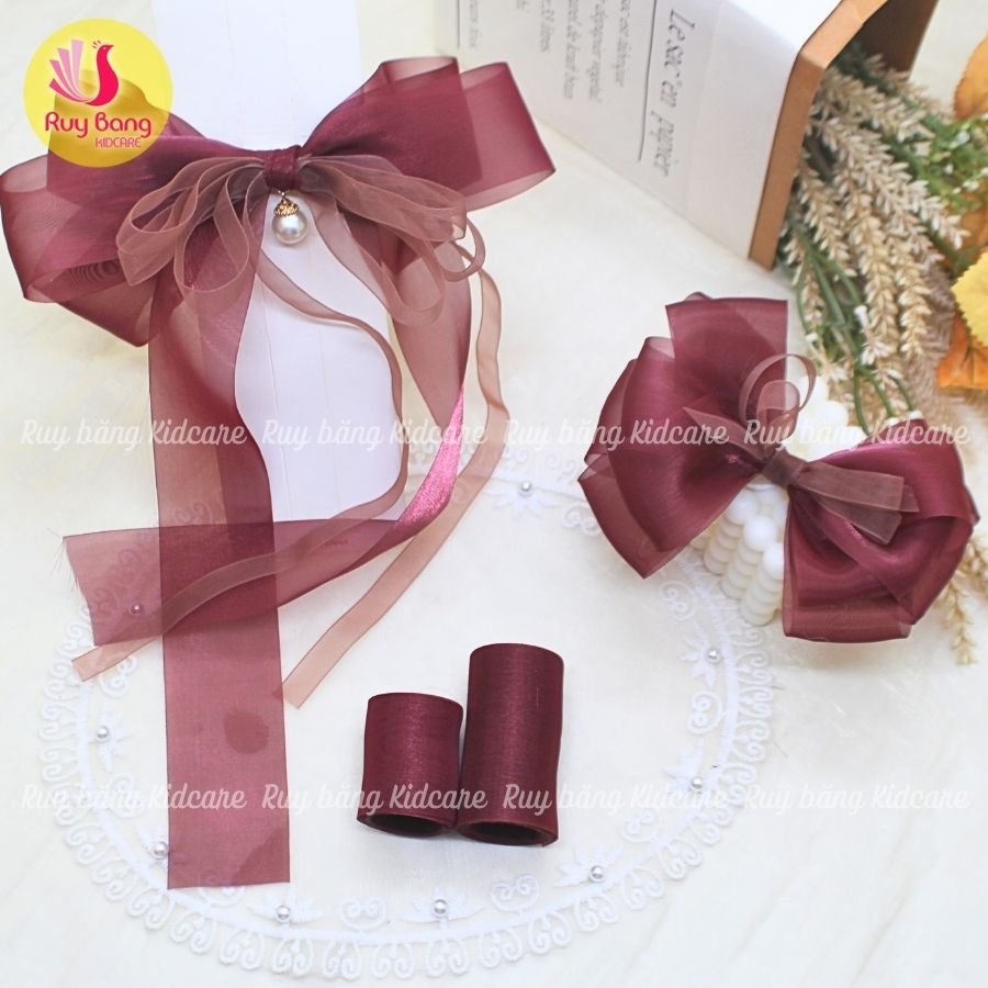 Ruy băng voan tơ HQ dùng làm nơ kẹp tóc, nơ trang trí...