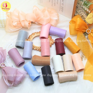 Ruy băng voan tơ HQ RB2325-1 dùng làm nơ kẹp tóc, nơ trang trí...