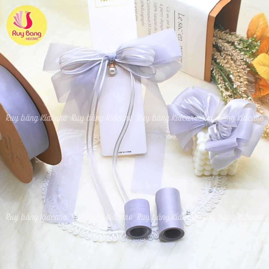 Ruy băng voan tơ HQ dùng làm nơ kẹp tóc, nơ trang trí...