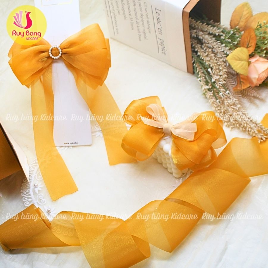 Ruy băng voan tơ HQ dùng làm nơ kẹp tóc, nơ trang trí...