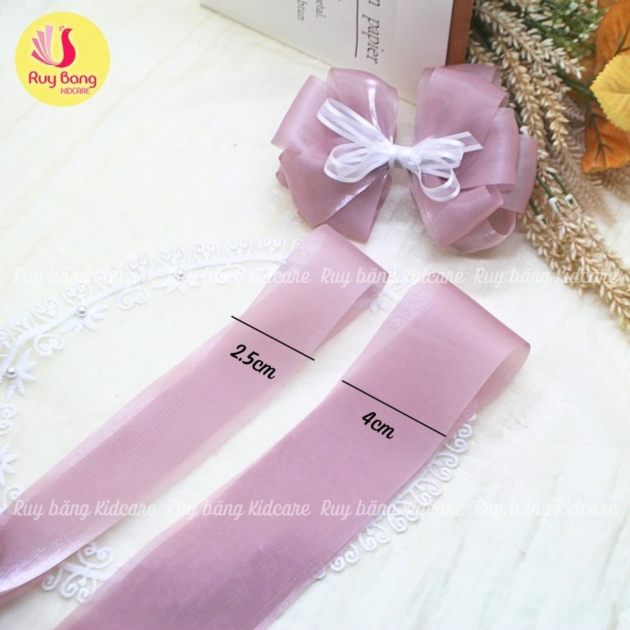 Ruy băng voan tơ HQ dùng làm nơ kẹp tóc, nơ trang trí...