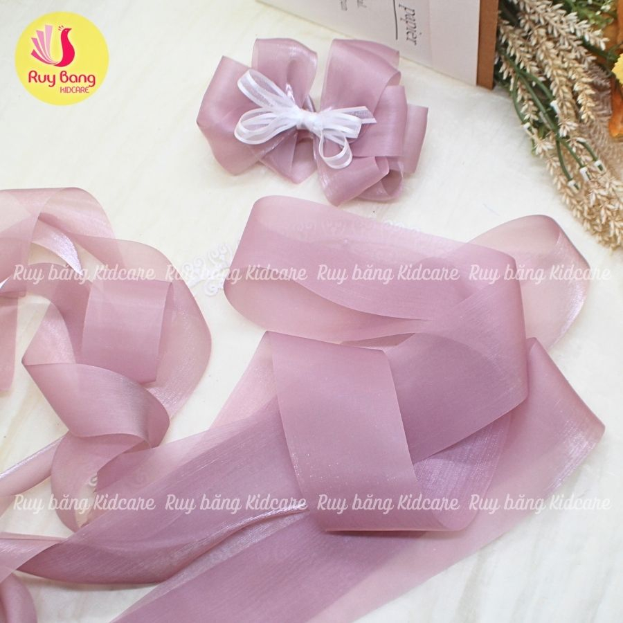 Ruy băng voan tơ HQ dùng làm nơ kẹp tóc, nơ trang trí...