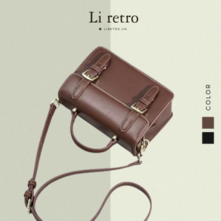 Meraki Bag - Túi xách, túi da đeo chéo Li retro phong cách Vintage, Dark Academia