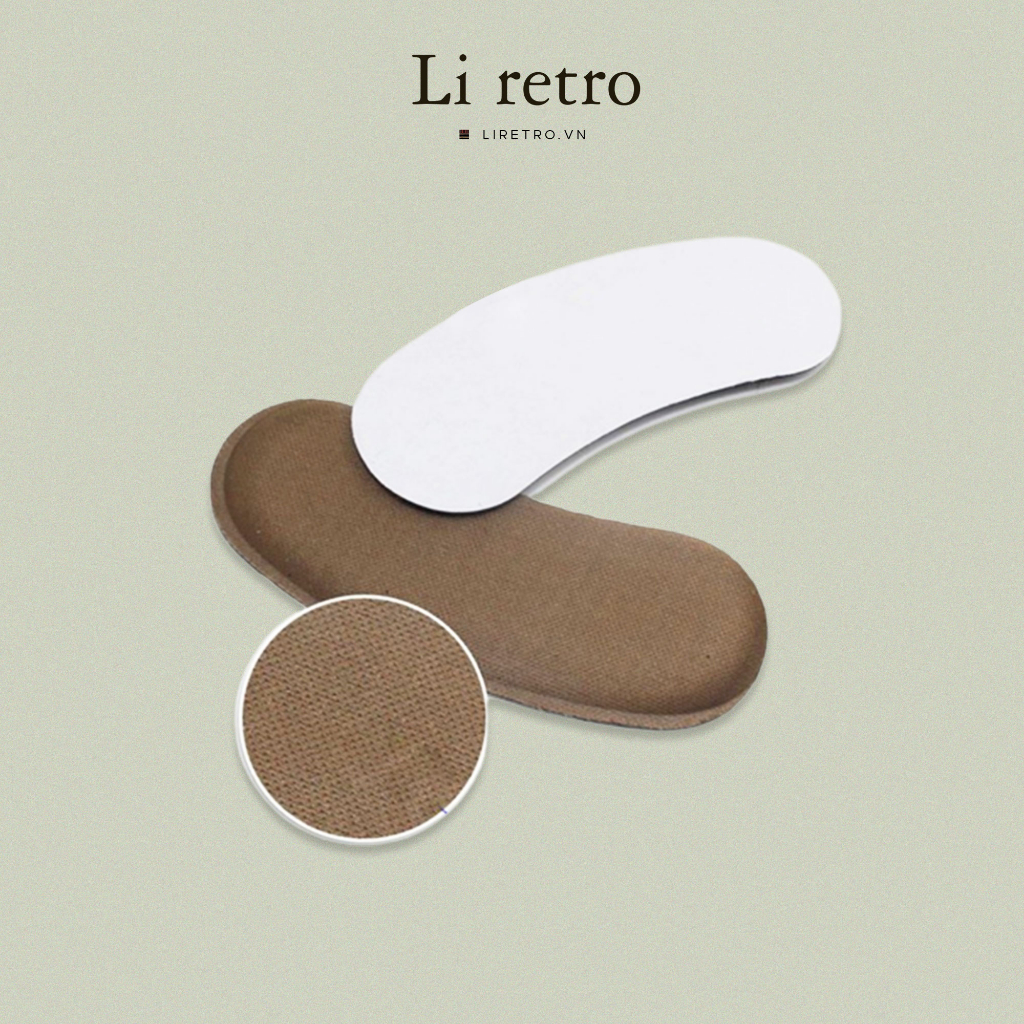 Set miếng dán gót giày da Li retro giúp giảm ma sát với gót giày, bảo vệ gót chân - Shoe heel protector