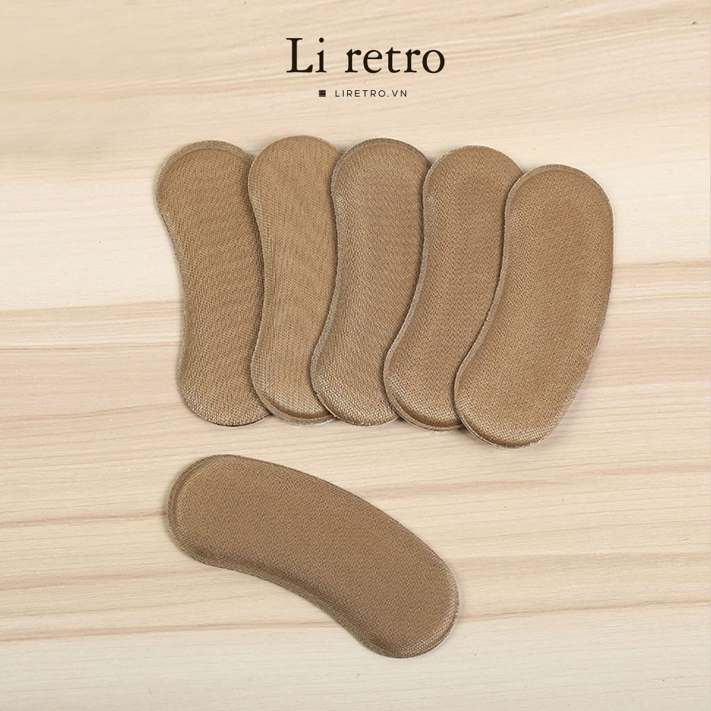 Set miếng dán gót giày da Li retro giúp giảm ma sát với gót giày, bảo vệ gót chân - Shoe heel protector