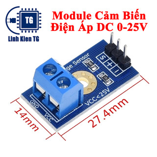 Module cảm biến điện áp dc 0-25v sử dụng cho arduino diy