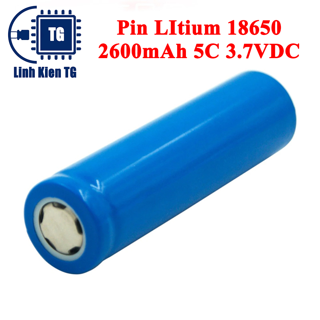 Pin LItium 18650 2600mAh 5C 3.7VDC