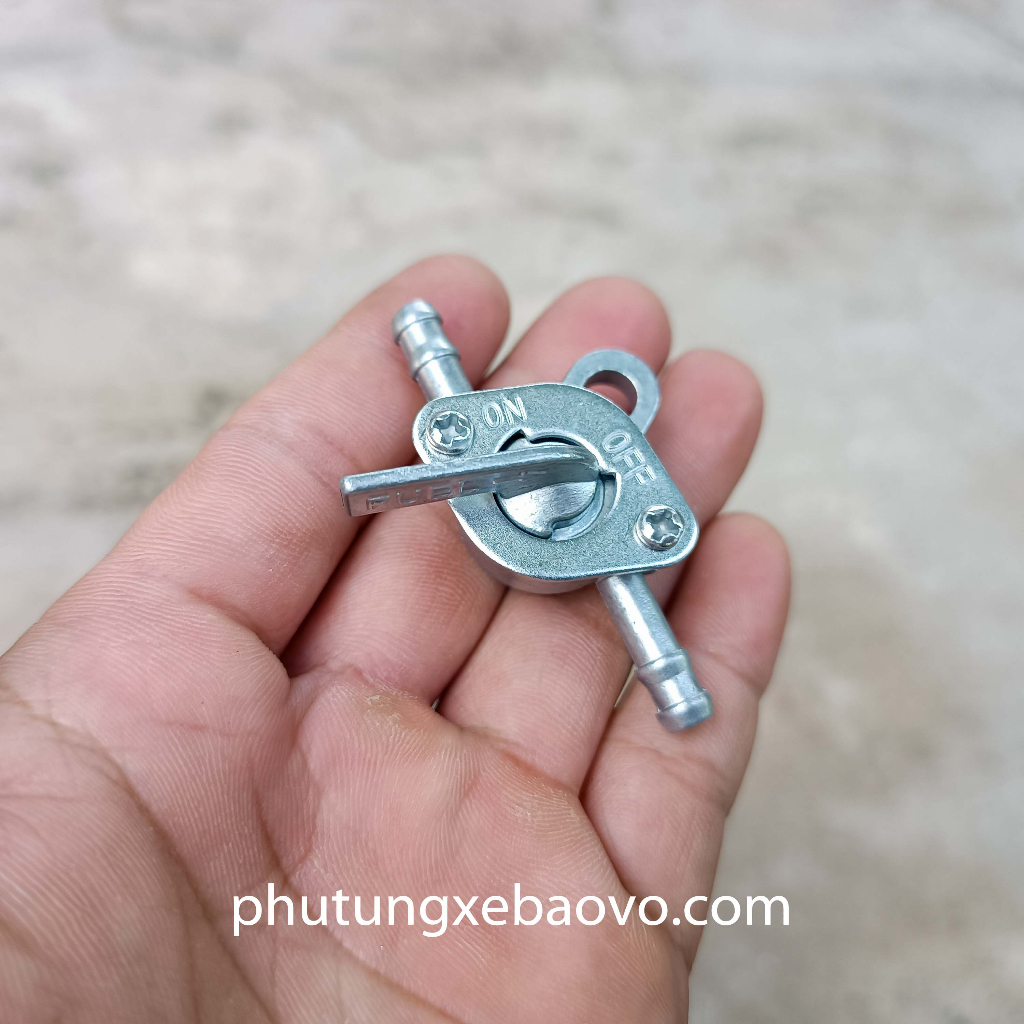 Công Tắc Đóng/Mở Nhiên Liệu - Van Khóa Bình Xăng 2 Đầu Cho Xe Máy có chỗ bắt ốc 6mm