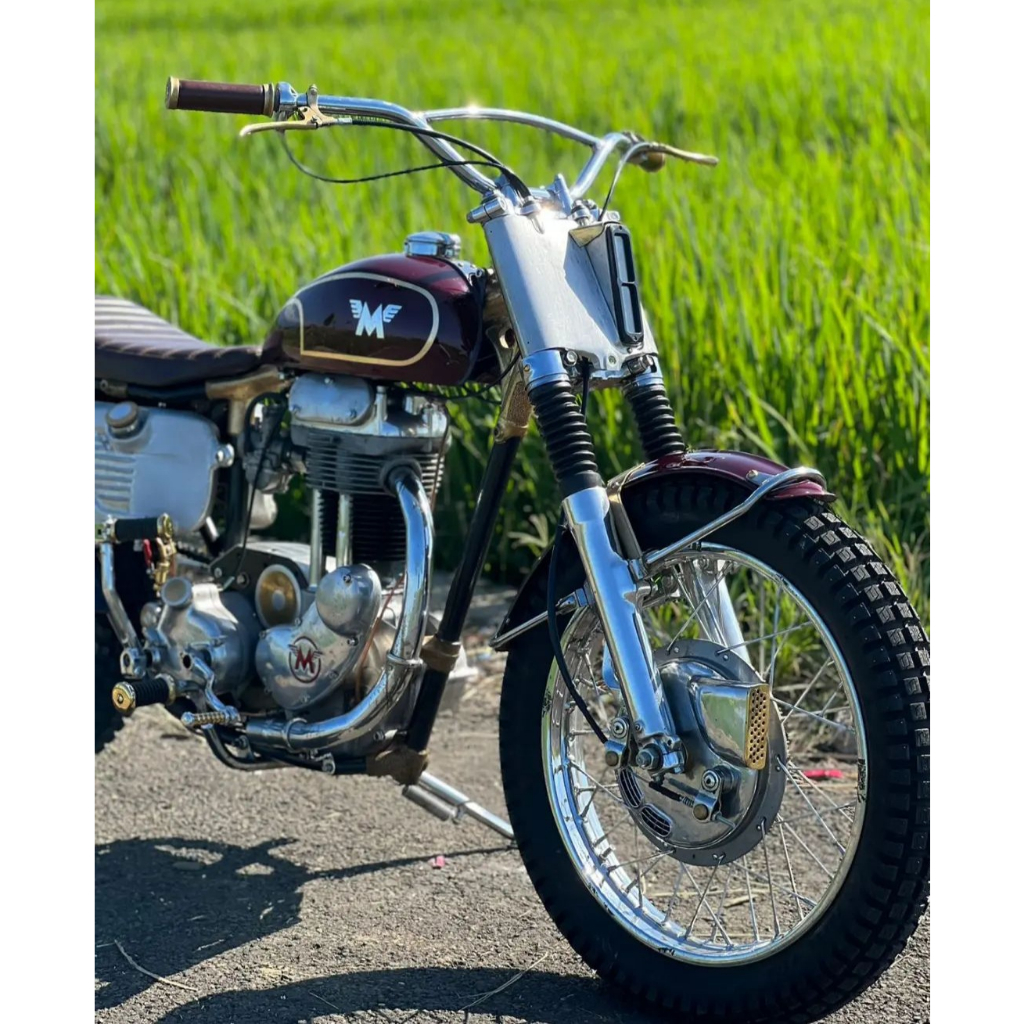 Ghi đông xe máy inox Tornado phong cách tracker rainbow 22mm