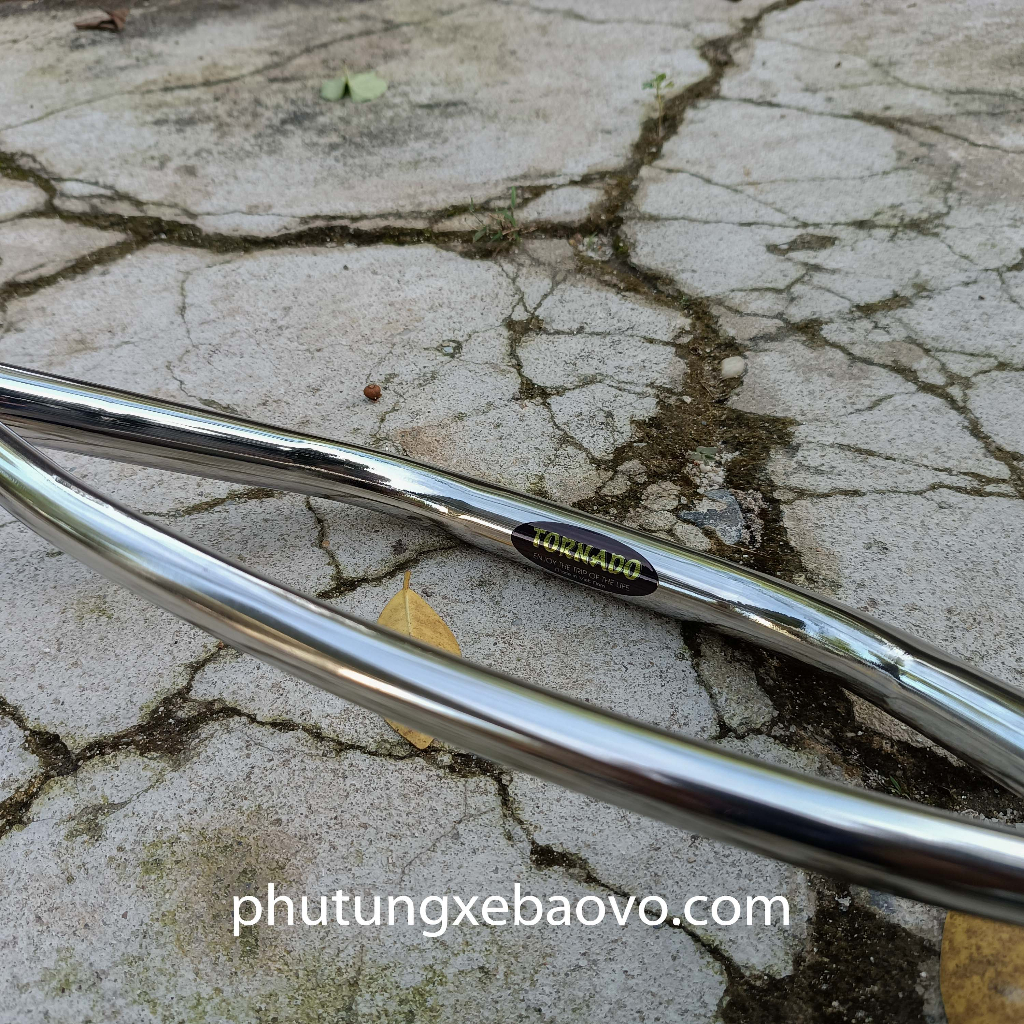 Ghi đông xe máy inox Tornado phong cách tracker rainbow 22mm