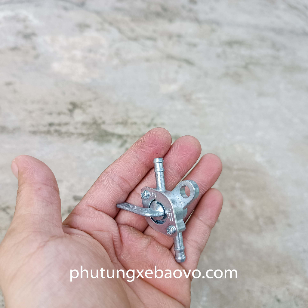 Công Tắc Đóng/Mở Nhiên Liệu - Van Khóa Bình Xăng 2 Đầu Cho Xe Máy có chỗ bắt ốc 6mm
