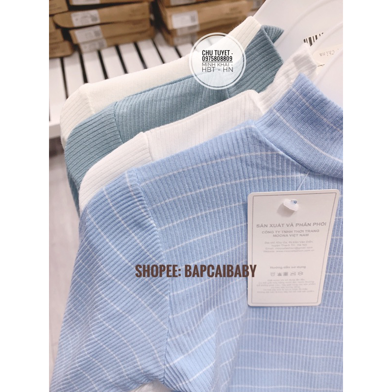 Áo nhiệt Moon cổ 3cm chất tăm Heatch mềm mại cho bé