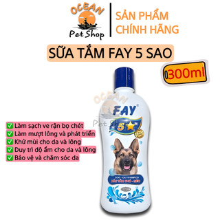 FAY 5 SAO 300ml - Sữa tắm ve, bọ chét, dưỡng lông thơm lâu cho chó mèo