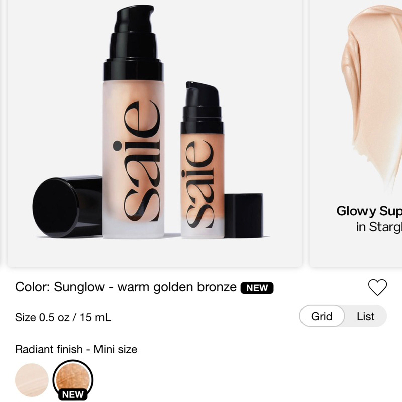 Kem lót bắt sáng Saie Glowy Super Gel