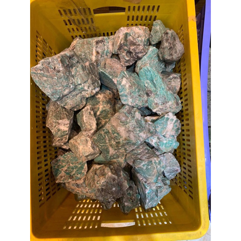 Raw Amazonite stone 500gr Đá Thô Amazonite Màu Xanh Ngoc