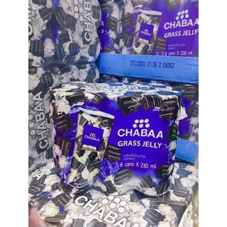 Nước sương sáo thạch đen CHABAA Thái Lan ( lốc 6 lon 230ml )