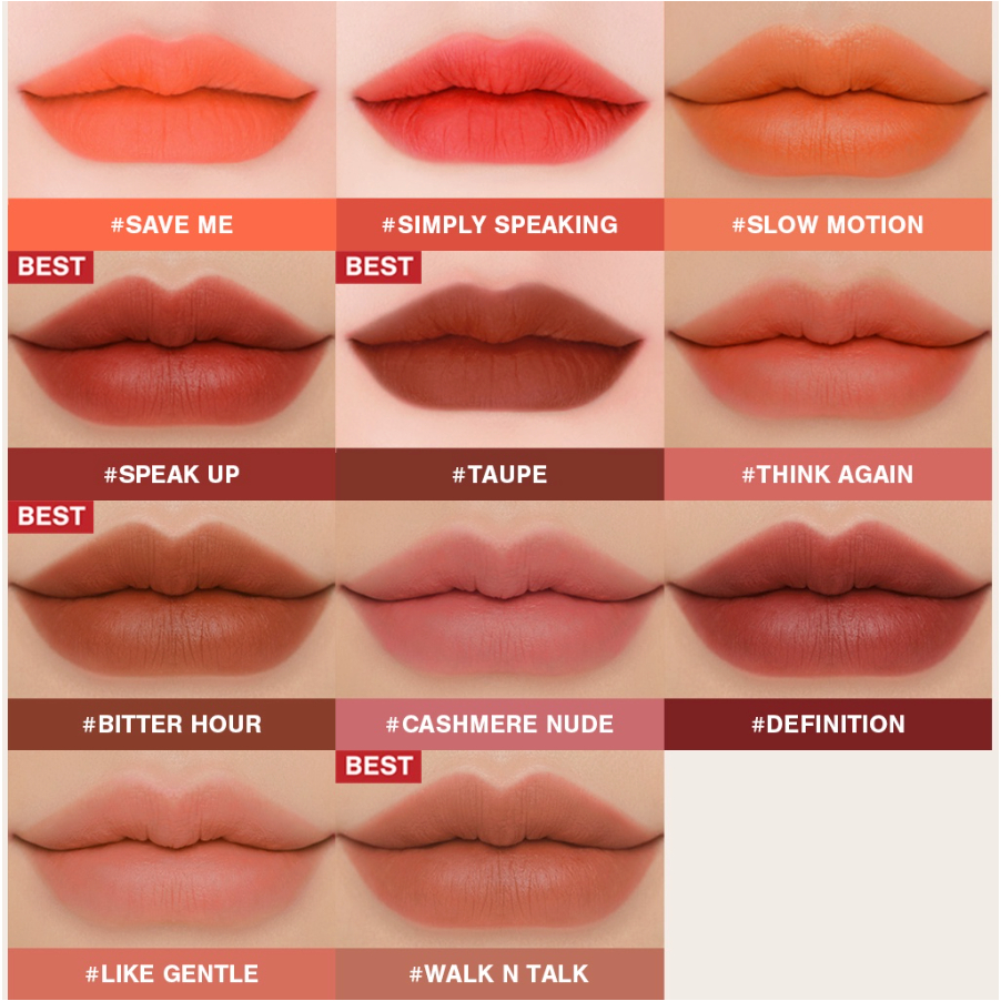 Son Kem Lì 3CE Velvet Lip Tint 4g