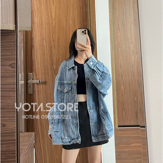Áo khoác jeans logo lưng - G004