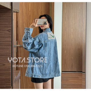 Áo khoác jeans logo lưng - G004