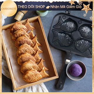 Máy làm bánh hình con cá Taiyaki Không dính Khuôn nướng quế đôi bằng chảo