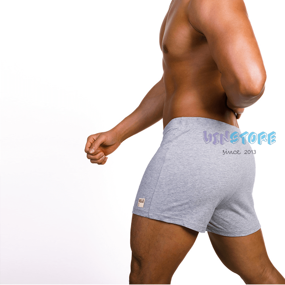 Quần đùi nam mặc nhà MJ, quần đùi ngủ không túi chất cotton co giãn thoáng mát, made in VietNam