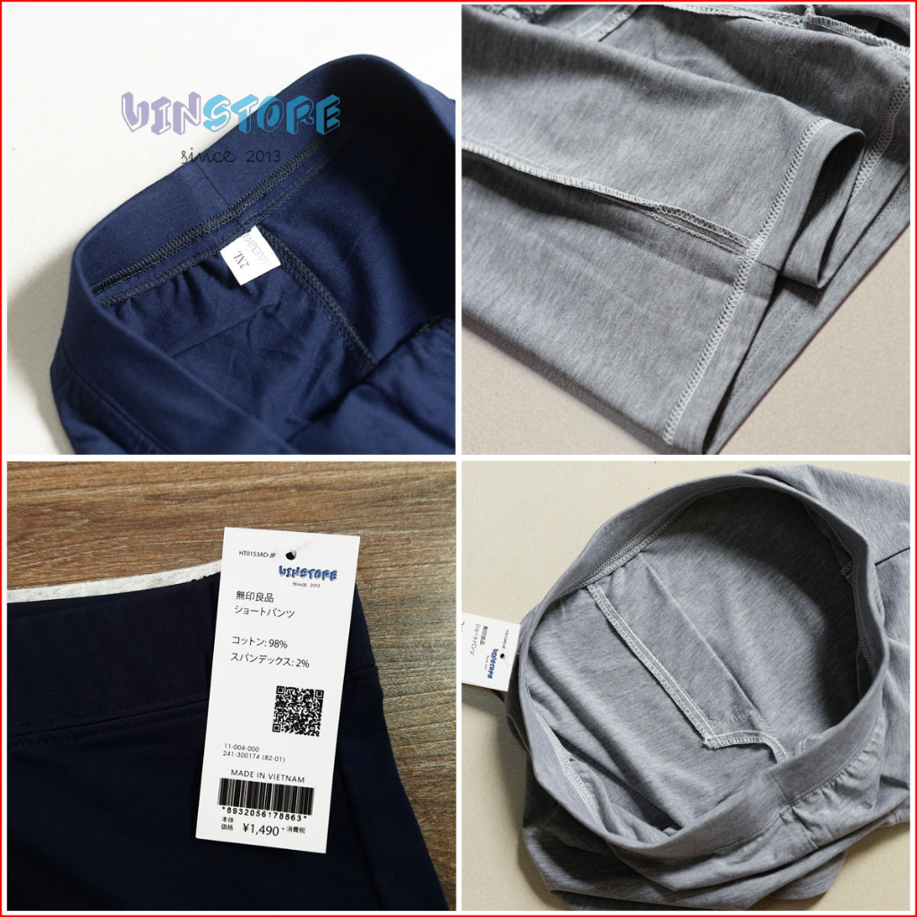 Quần đùi nam mặc nhà MJ, quần đùi ngủ không túi chất cotton co giãn thoáng mát, made in VietNam