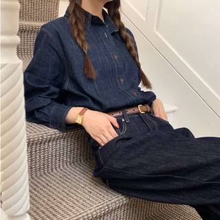 Áo sơ mi denim may ly 80601 CHERRY COCO