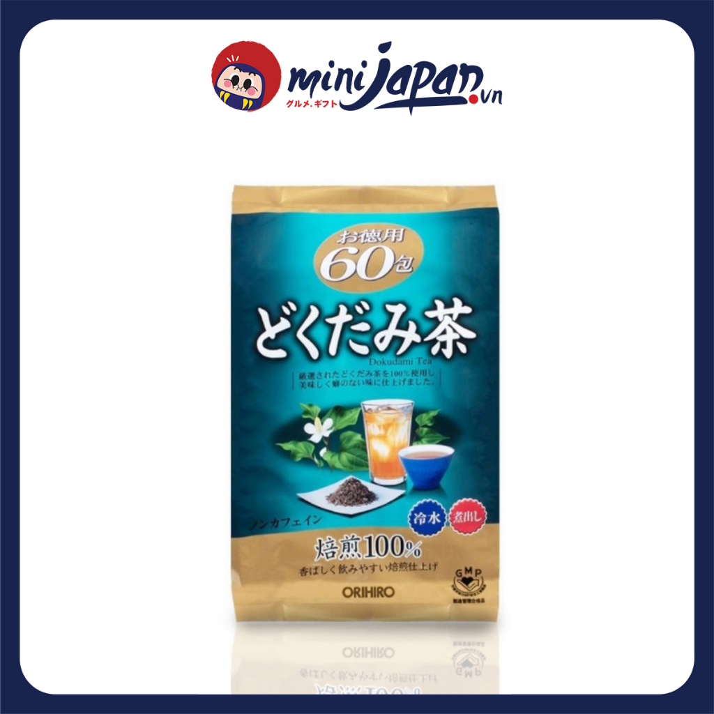 Trà diếp cá Orihiro Dokudami Tea nhật bản hỗ trợ thanh nhiệt thải độc 60 gói túi lọc