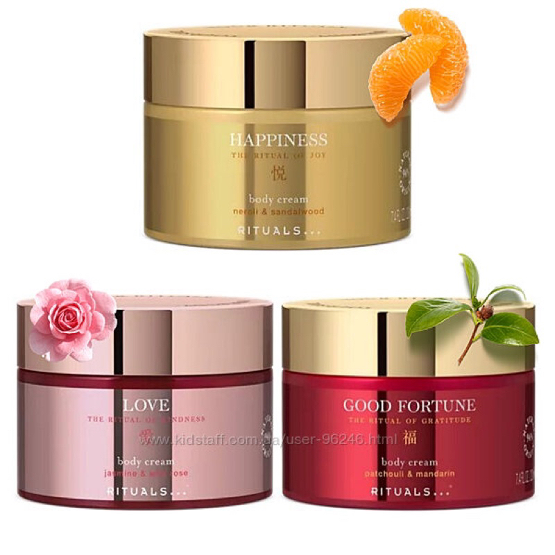 Dưỡng thể Rituals limited 2023: Good Fortune, Happiness và Lcve